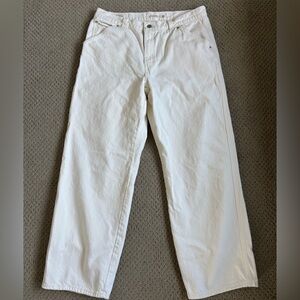 Levi’s White Straight-Leg Utility Jeans